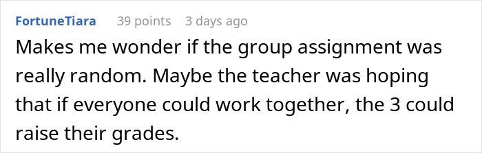 Guy Maliciously Complies With Lazy Teammates And Gets Them All A 0% On A Project Using Teacher’s Loophole