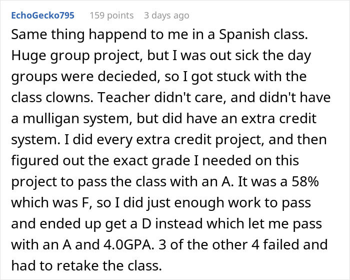 Guy Maliciously Complies With Lazy Teammates And Gets Them All A 0% On A Project Using Teacher’s Loophole