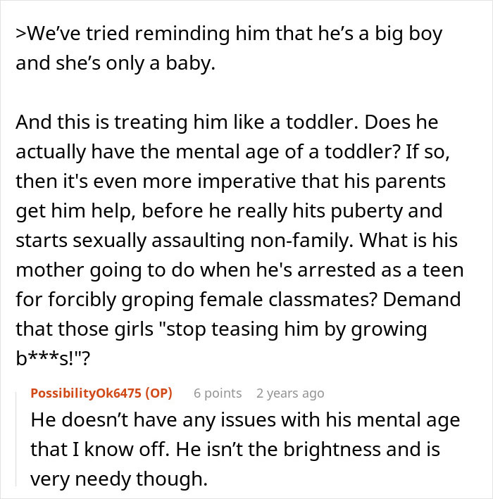 11-Year-Old Starts Acting Beyond Creepy Around Stepsister Who Just Gave Birth, Parents Refuse To Get Help