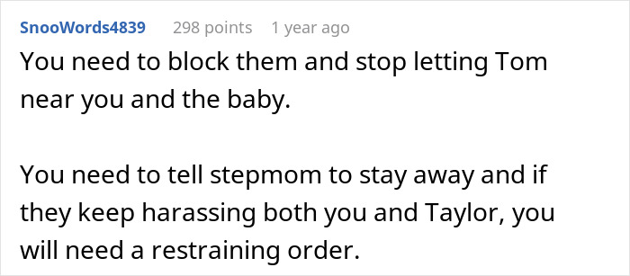 11-Year-Old Starts Acting Beyond Creepy Around Stepsister Who Just Gave Birth, Parents Refuse To Get Help