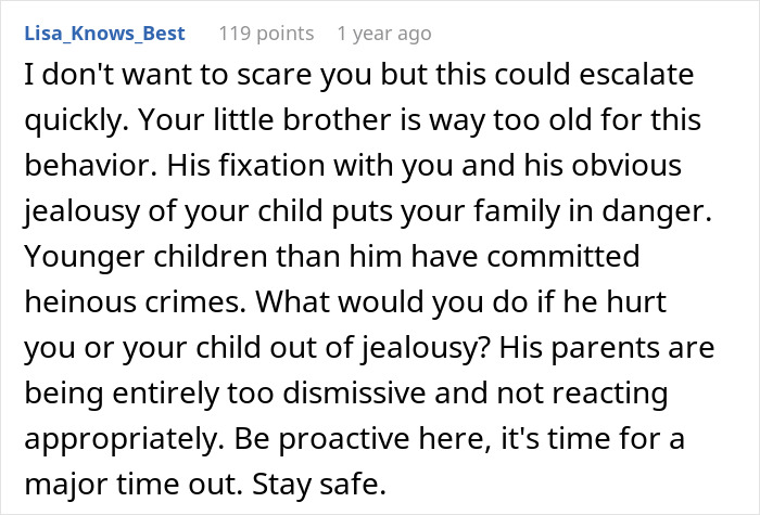 11-Year-Old Starts Acting Beyond Creepy Around Stepsister Who Just Gave Birth, Parents Refuse To Get Help