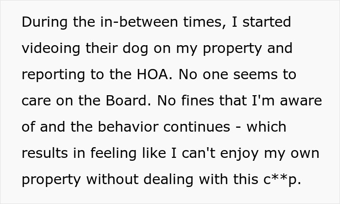 HOA Board Member Refuses To Follow Pet Ownership Rules, Neighbor Gets Police Involved