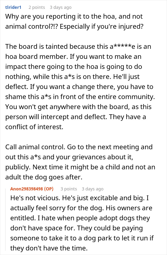 HOA Board Member Refuses To Follow Pet Ownership Rules, Neighbor Gets Police Involved
