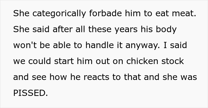 Man Prepared To Fight For Stepson Who Wants To Change His Diet But Mom Is Against It