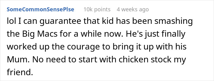 Man Prepared To Fight For Stepson Who Wants To Change His Diet But Mom Is Against It
