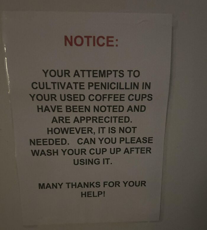 75 Passive-Aggressive Notes From Coworkers Who’ve Clearly Reached Their Breaking Point (New Pics)