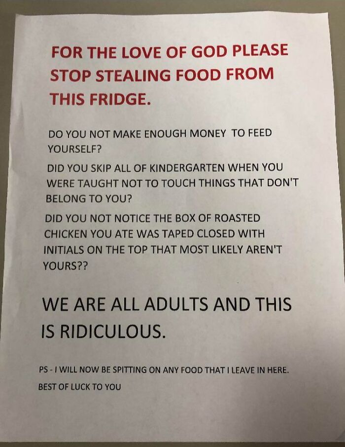 75 Passive-Aggressive Notes From Coworkers Who’ve Clearly Reached Their Breaking Point (New Pics)