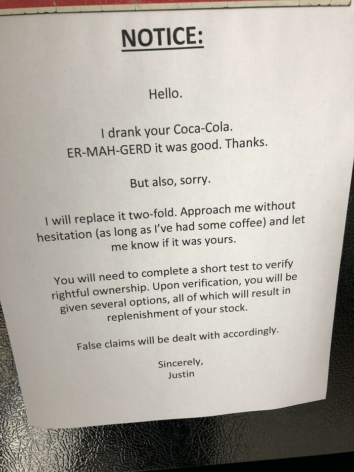 75 Passive-Aggressive Notes From Coworkers Who’ve Clearly Reached Their Breaking Point (New Pics)