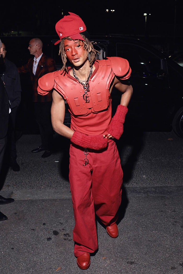 Jaden Smith Sparks Hilarious Trolling With Red-Faced &#8216;Diaper&#8217; Look In Paris