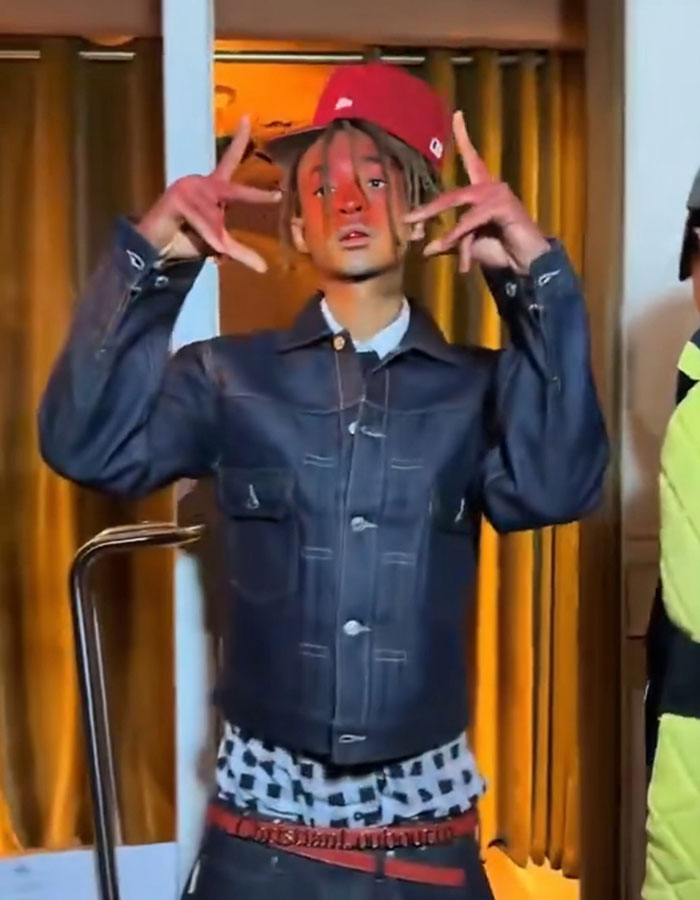 Jaden Smith Sparks Hilarious Trolling With Red-Faced &#8216;Diaper&#8217; Look In Paris