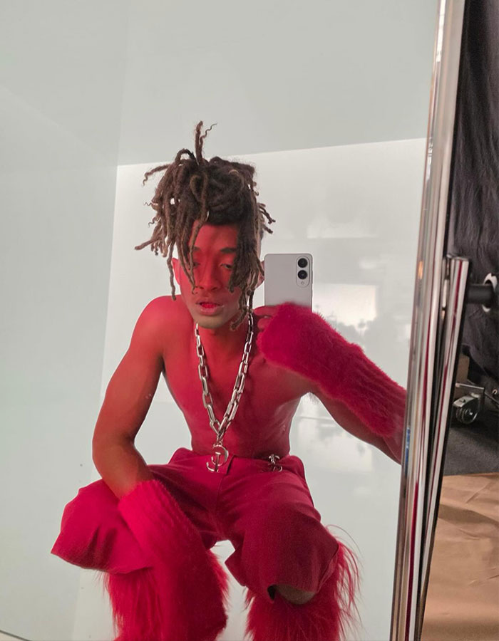 Jaden Smith Sparks Hilarious Trolling With Red-Faced &#8216;Diaper&#8217; Look In Paris