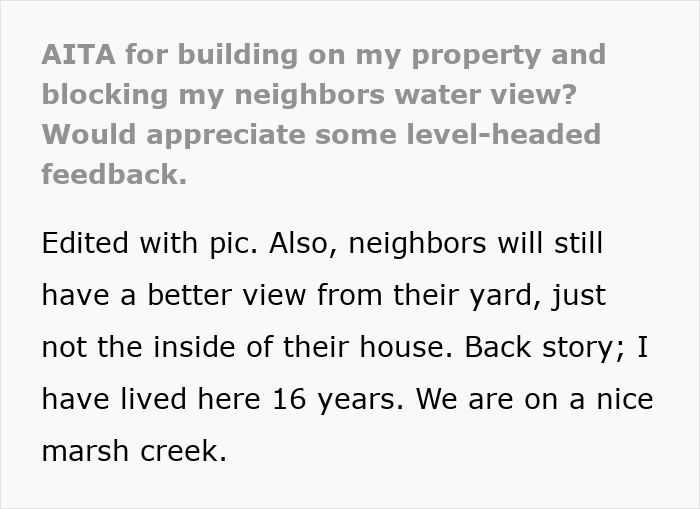 Neighbor Keeps Using Lady&#8217;s Property, She Has Had Enough, Blocks Their Water View
