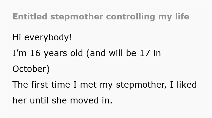 Stepmom Has Long List Of Rules To Keep 16YO In Check, Dad Sees Nothing Wrong, 16YO Helpless