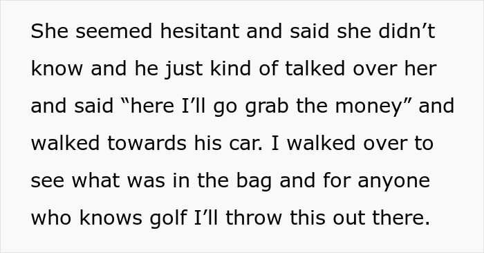 Man Tries To Scam Widow Out Of Her Late Husband’s Golf Clubs, Hero Shopper Crushes His Deal