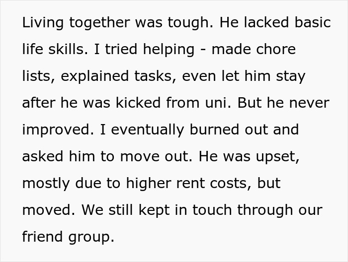 Man Keeps Whining Despite Friend Helping Him With Housing And Job, She Finally Snaps And Says Enough