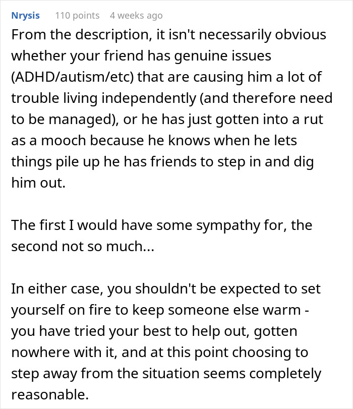 Man Keeps Whining Despite Friend Helping Him With Housing And Job, She Finally Snaps And Says Enough