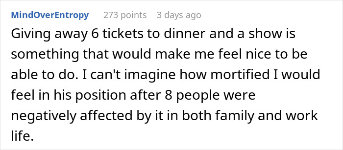 “Coworker Gave Us Tickets To His Wife’s Performance And Now We Have To Pay $360?!”