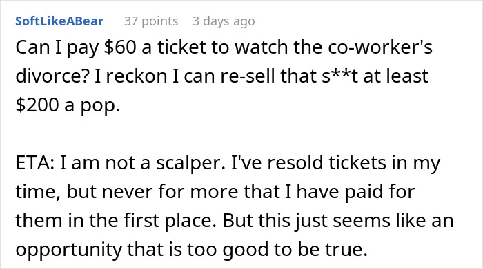“Coworker Gave Us Tickets To His Wife’s Performance And Now We Have To Pay $360?!”