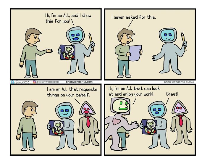 Dark Humor And Random Laughs: 45 New Comics By Brian Wonderful