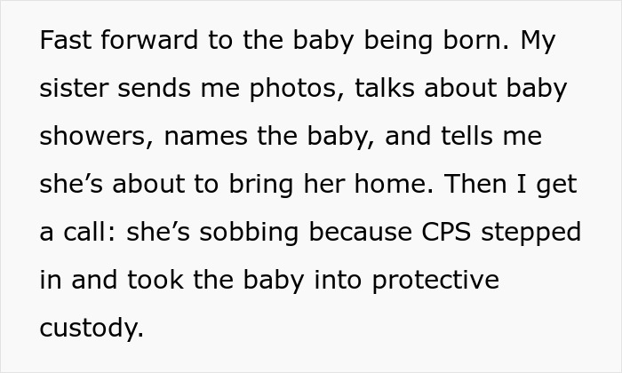 Guy Reports His Sister To CPS After Hearing Her “Plan” To Illegally Adopt A Baby