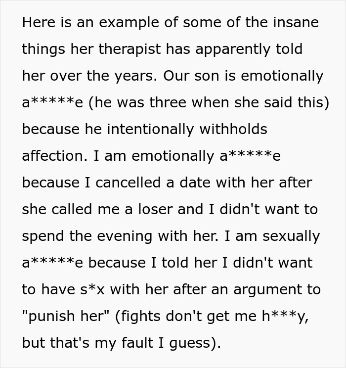 “AITAH For Telling My Wife To Marry Her Therapist Because I Am Done?”