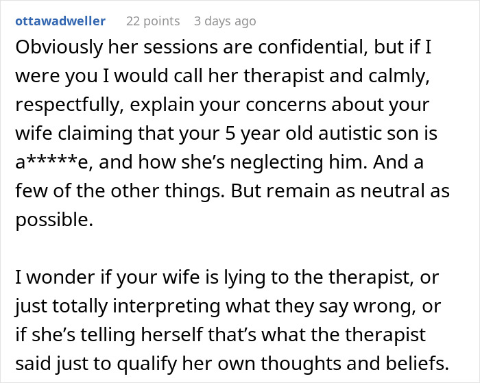“AITAH For Telling My Wife To Marry Her Therapist Because I Am Done?”