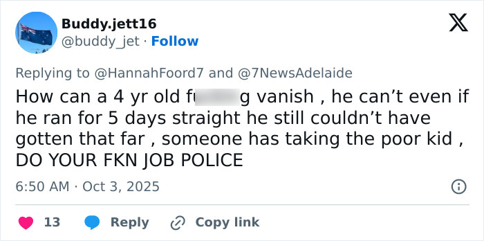 Major Twist In 4YO Gus&#8217; Mysterious Vanishing In Outback As Rescuer&#8217;s Claim Sparks Chilling Theory
