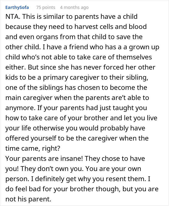 Teen Refuses To Care For Disabled Brother, Parents Say This Is Why They Had Him: “I&#8217;m So Resentful And Angry”