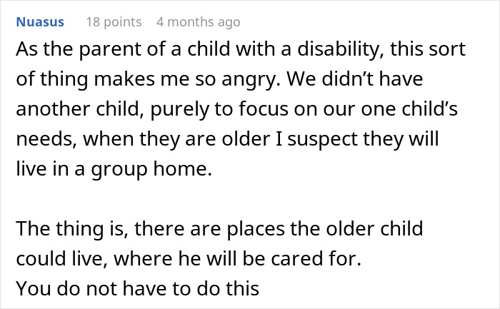 Teen Refuses To Care For Disabled Brother, Parents Say This Is Why They Had Him: “I&#8217;m So Resentful And Angry”