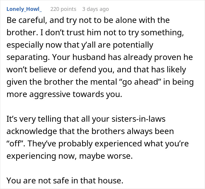 &#8220;I Guess This Relationship Won’t Work&#8221;: Wife Takes Off Wedding Ring After Family Takes Creepy BIL&#8217;s Side