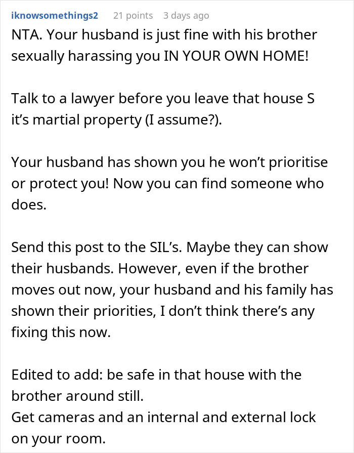 &#8220;I Guess This Relationship Won’t Work&#8221;: Wife Takes Off Wedding Ring After Family Takes Creepy BIL&#8217;s Side