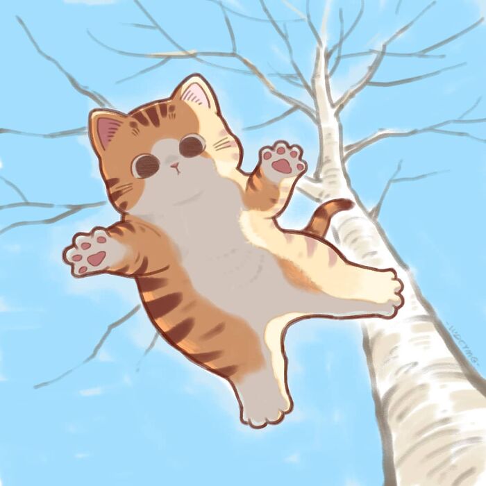 50 Irresistibly Cute Cat Illustrations That Might Make You Smile