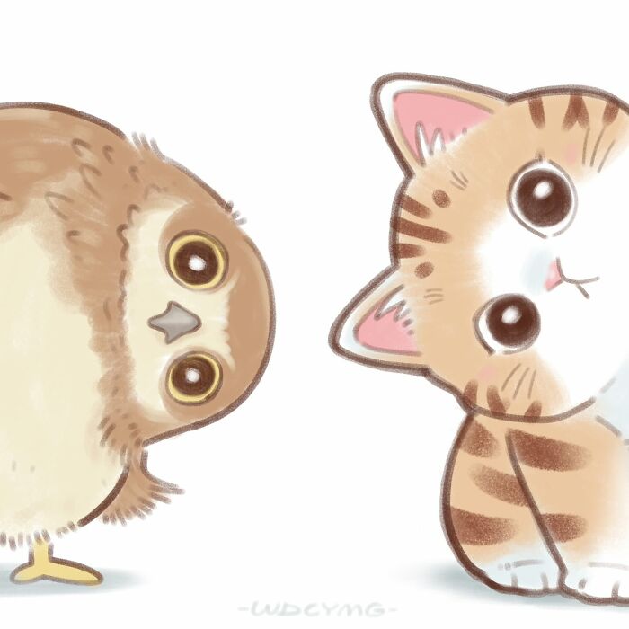 50 Irresistibly Cute Cat Illustrations That Might Make You Smile