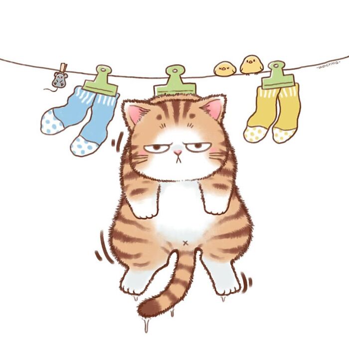 50 Irresistibly Cute Cat Illustrations That Might Make You Smile