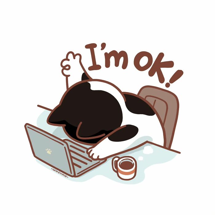 50 Irresistibly Cute Cat Illustrations That Might Make You Smile