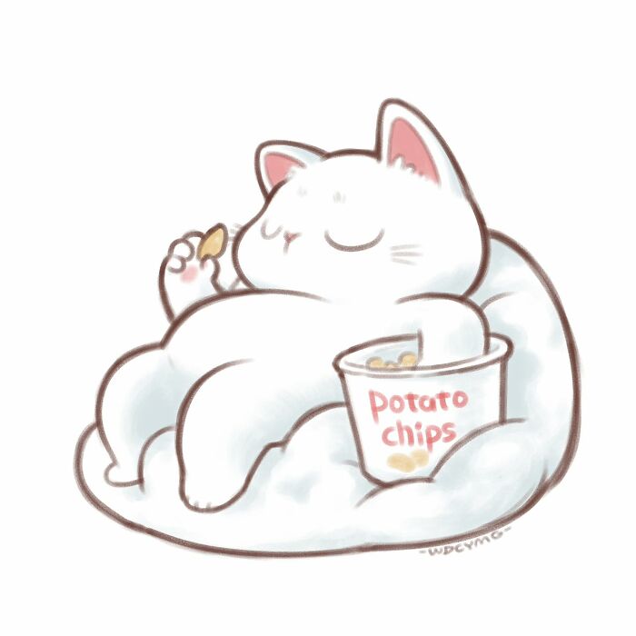 50 Irresistibly Cute Cat Illustrations That Might Make You Smile