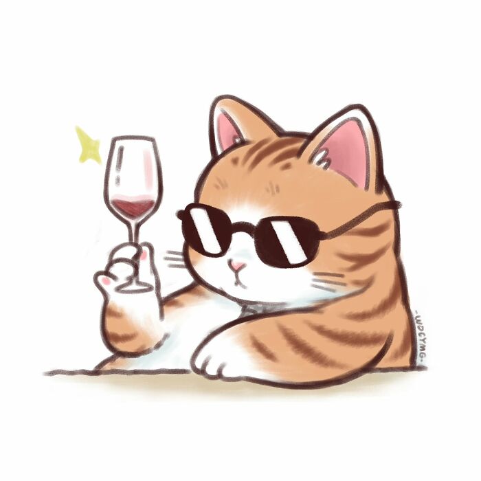 50 Irresistibly Cute Cat Illustrations That Might Make You Smile