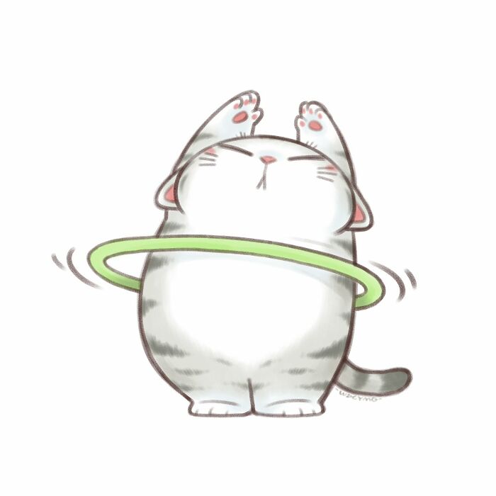 50 Irresistibly Cute Cat Illustrations That Might Make You Smile