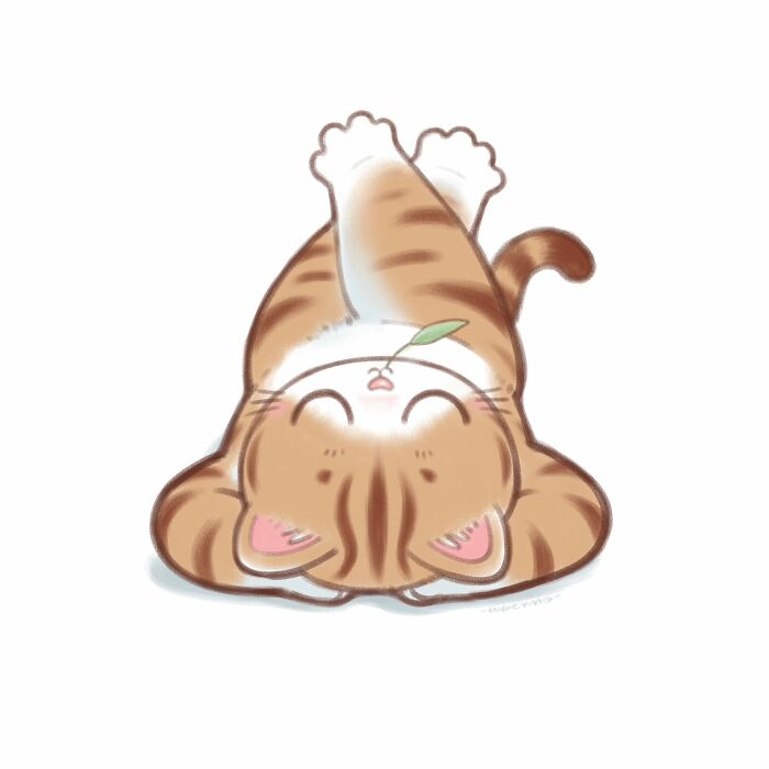 50 Irresistibly Cute Cat Illustrations That Might Make You Smile