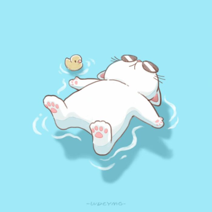50 Irresistibly Cute Cat Illustrations That Might Make You Smile