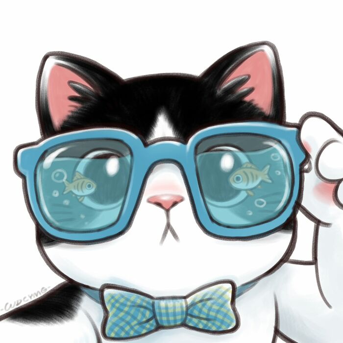 50 Irresistibly Cute Cat Illustrations That Might Make You Smile