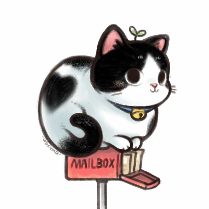50 Irresistibly Cute Cat Illustrations That Might Make You Smile
