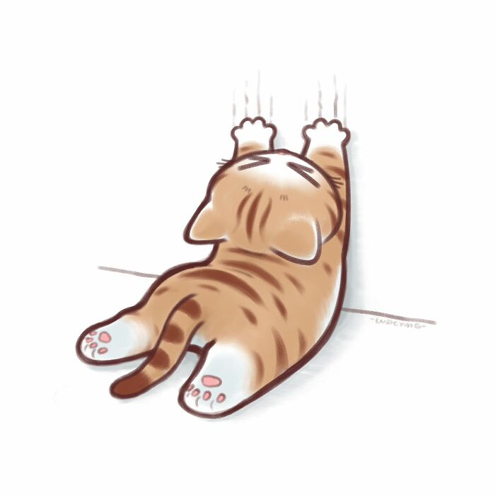 50 Irresistibly Cute Cat Illustrations That Might Make You Smile