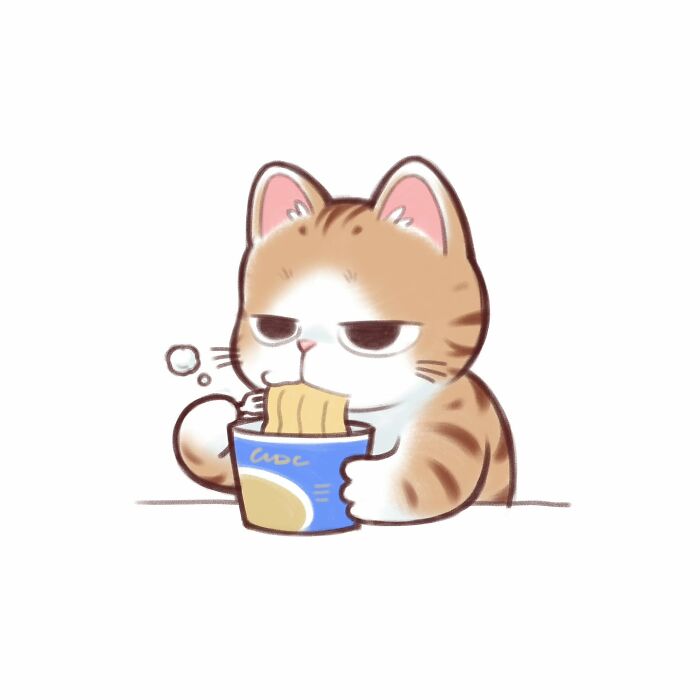 50 Irresistibly Cute Cat Illustrations That Might Make You Smile