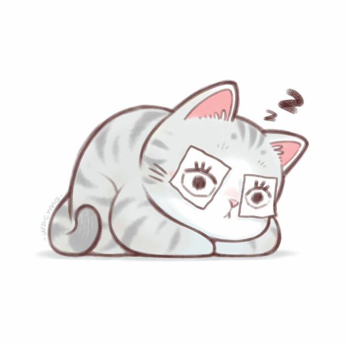 50 Irresistibly Cute Cat Illustrations That Might Make You Smile