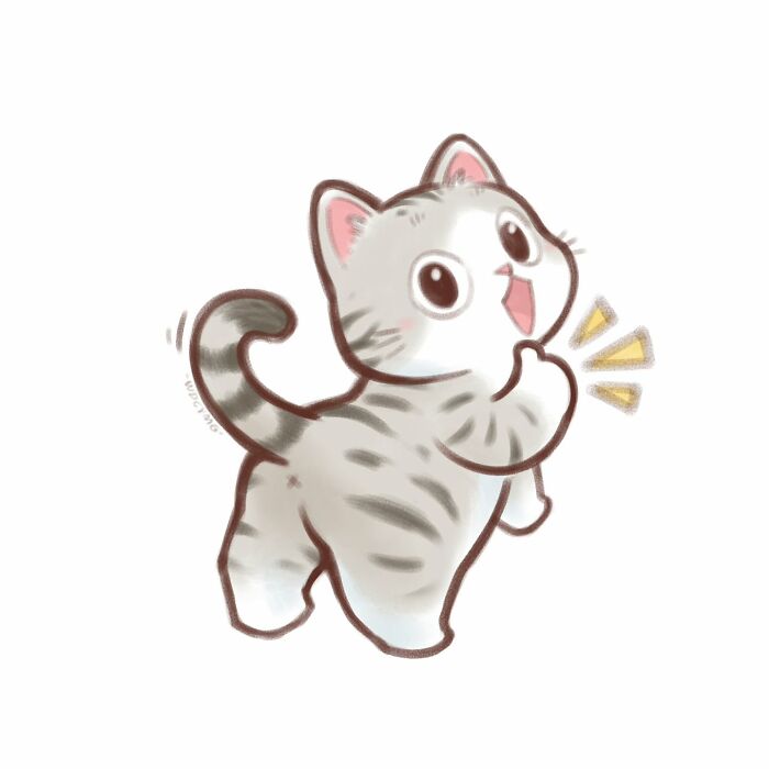 50 Irresistibly Cute Cat Illustrations That Might Make You Smile