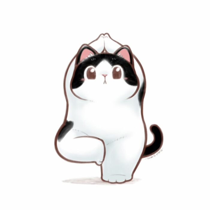 50 Irresistibly Cute Cat Illustrations That Might Make You Smile