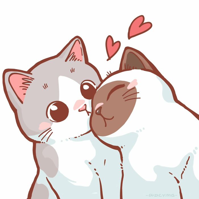 50 Irresistibly Cute Cat Illustrations That Might Make You Smile