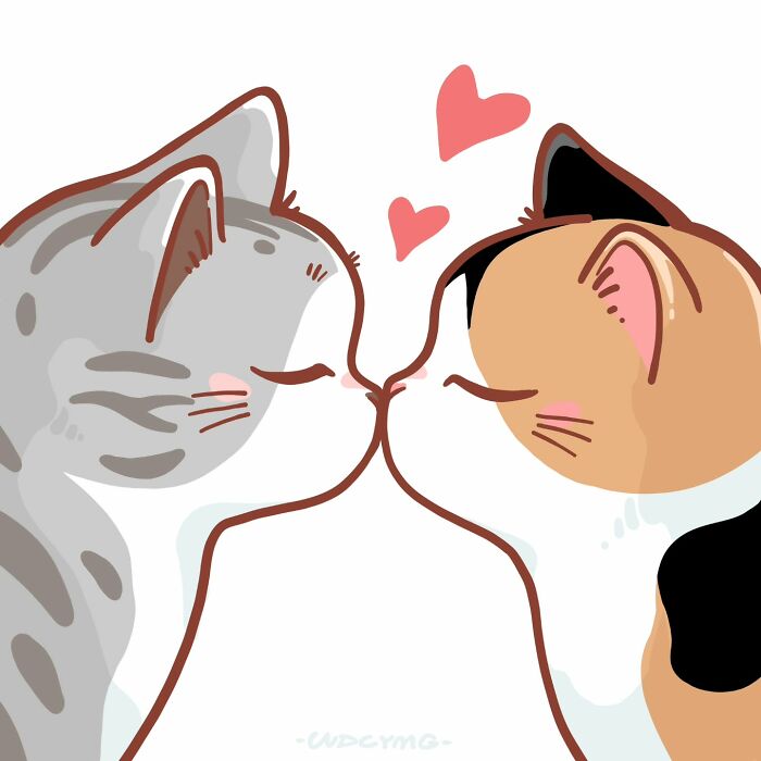 50 Irresistibly Cute Cat Illustrations That Might Make You Smile