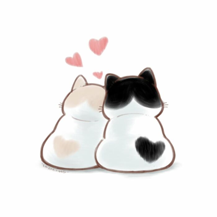 50 Irresistibly Cute Cat Illustrations That Might Make You Smile